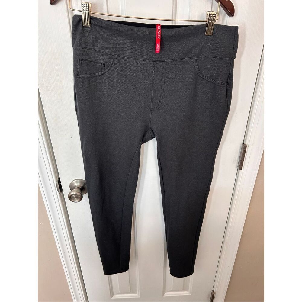 Spanx Women's Size XL Gray Pull On Skinny Leg Pants